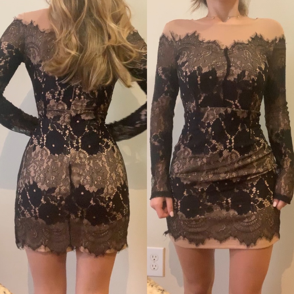 Lace Long-sleeve Dress